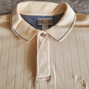 Original Island Sport Men's Yellow Polo Style Short Sleeve Shirt, Size XL